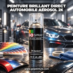 Peinture brillant direct automobile aérosol 2C GOPEINTURE
