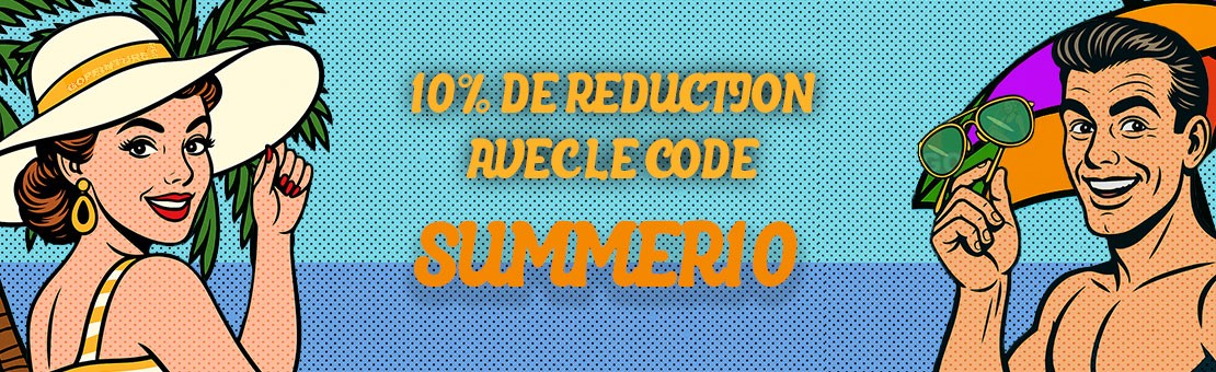 Promotion été, 10% de réduction avec le code SUMMER10